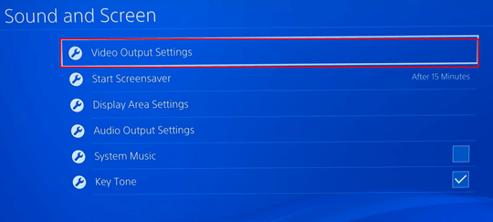 Video Output Settings