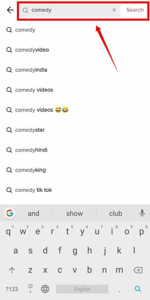 TikTok Comedy Search