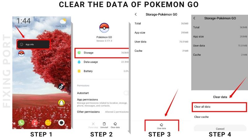 Clear Data Pokemon Go