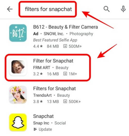 Filters for Snapchat