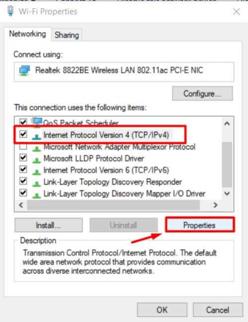 Network Connection Properties