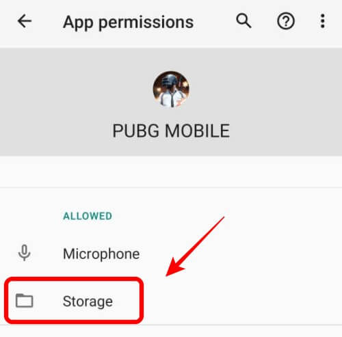 PUBG Mobile Storage
