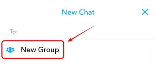 Snapchat New Group