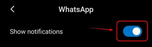 WhatsApp - Turn on Notification