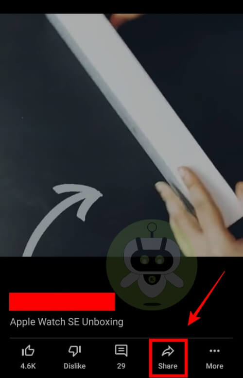 Tap On Share Button To Dowload YouTube Short Video