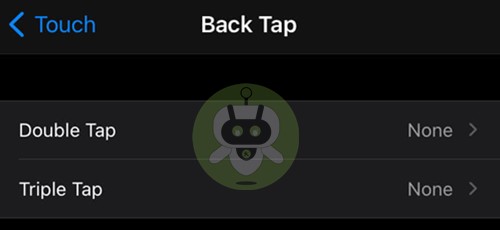 Back Tap Options iPhone