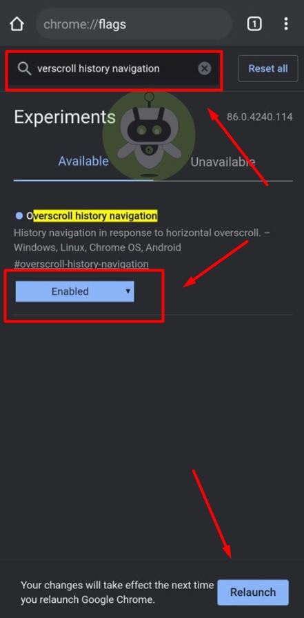Overscroll History Navigation Chrome Flags