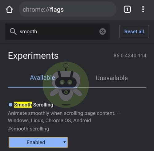 Smooth Scrolling Chrome Flags