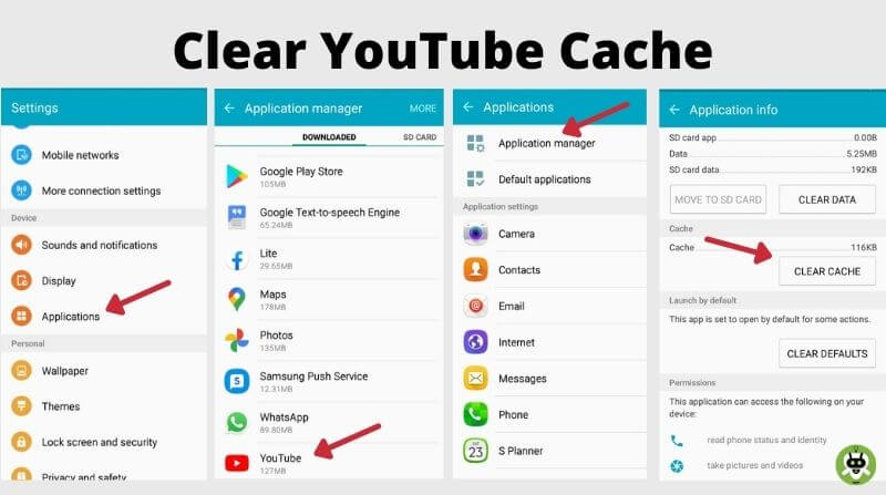 Clear Cache Of YouTube