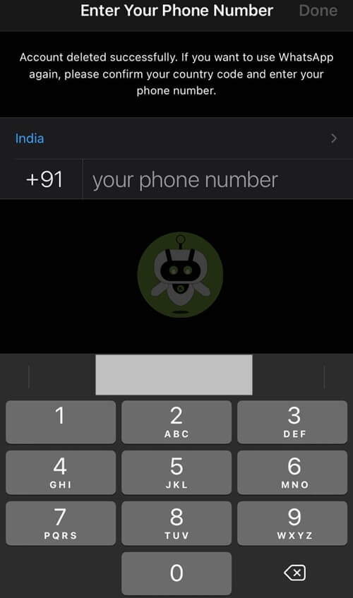 Enter Number On WhatsApp