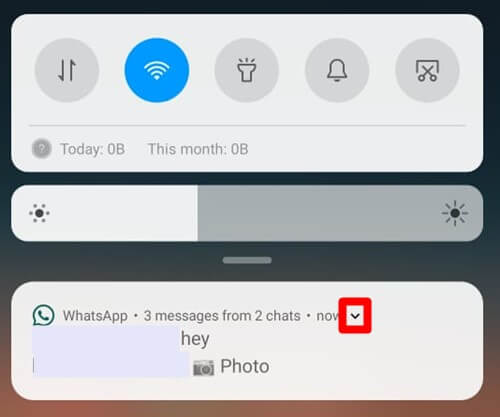 Tap On Down Arrow - Read WhatsApp Messages Without Blue Tick