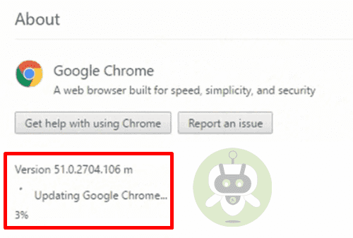 Update The Google Chrome - Err Tunnel Failed Error