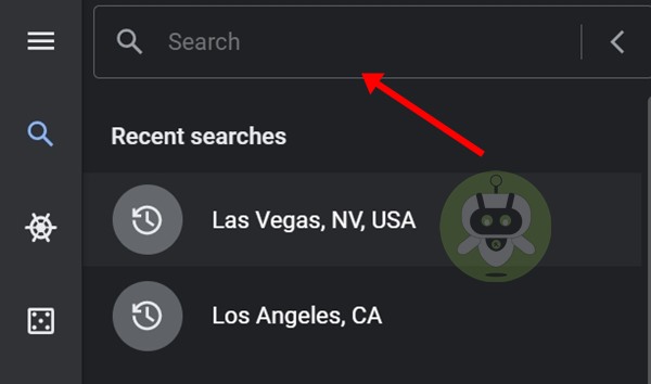 Type Place In The Search Bar