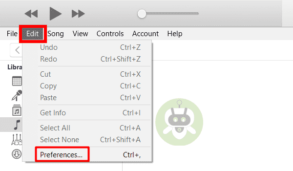 Click On Edit And Preferences