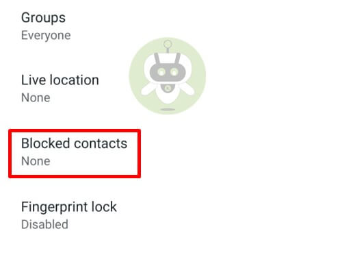 Tap On Blocked Contacts