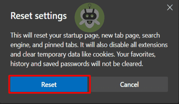 Tap On The Reset Option To Reset
