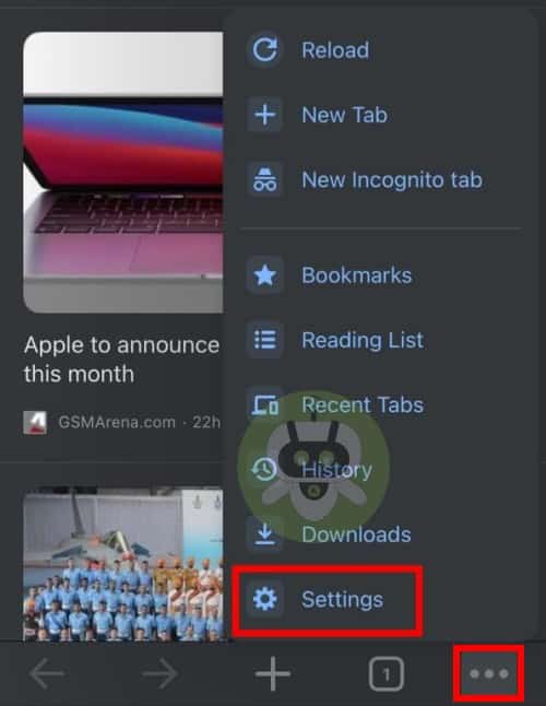 Tap On Three Dots And Settings
