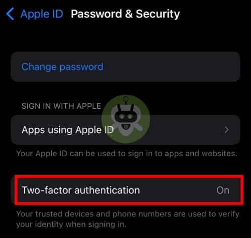 Turn On Two Factor Authentication