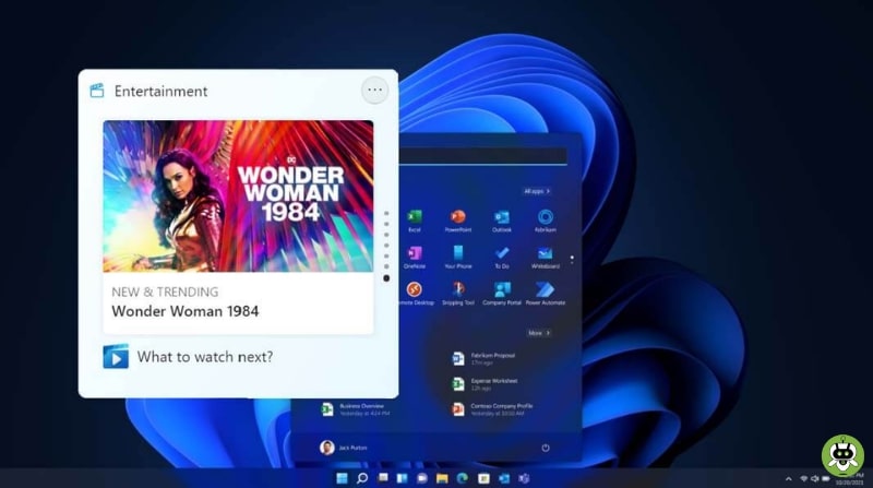 Windows 11 Entertainment Widget
