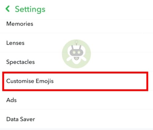 Tap On Customise Emojis