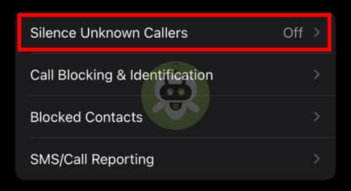 Tap On Silence Unknown Callers