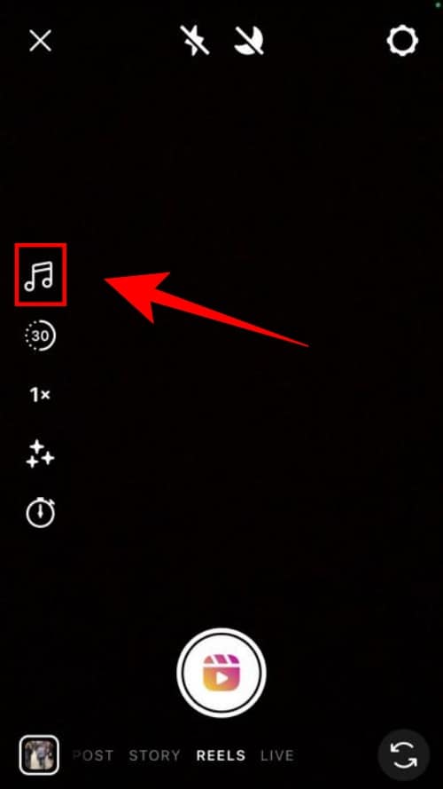 Tap On The Music Option