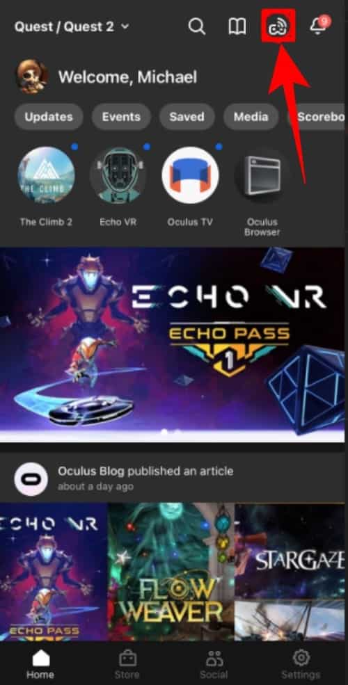 Tap On The VR Icon