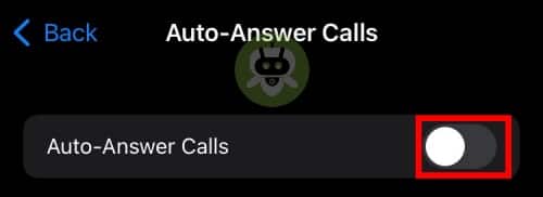 Toggle Off Auto Answer Calls