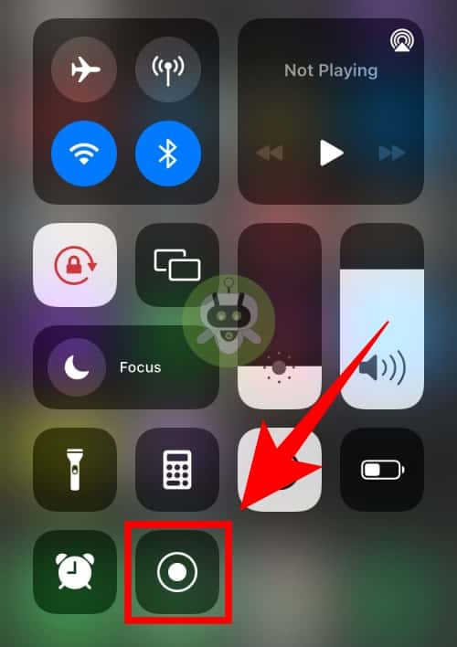 Tap On Screen Recording Option