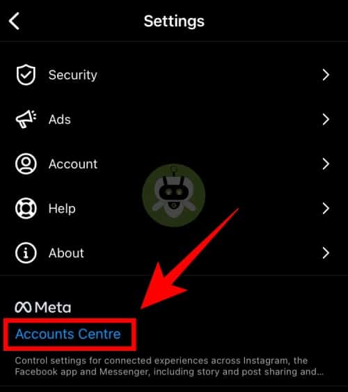 Tap On Accounts Centre