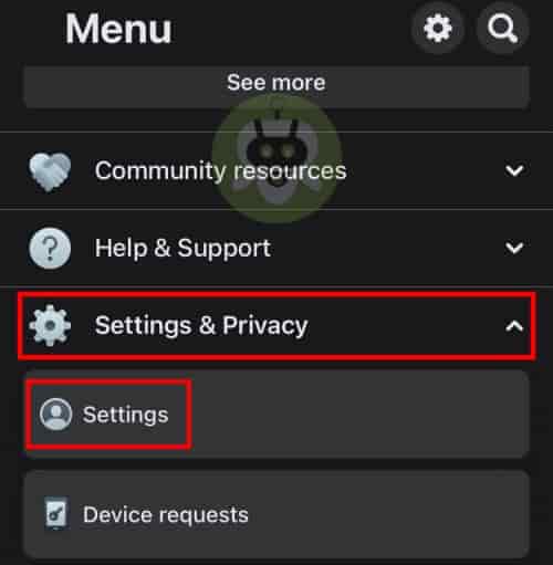 Tap On The Settings Option