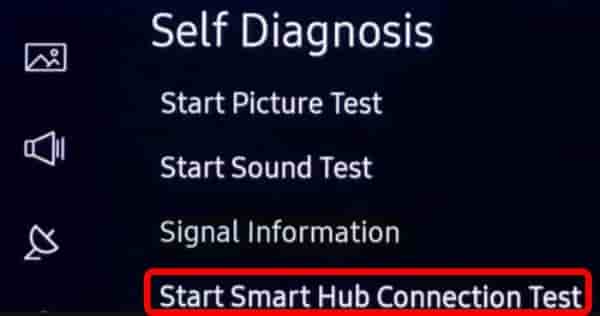 Start Smart Hub Connection Test