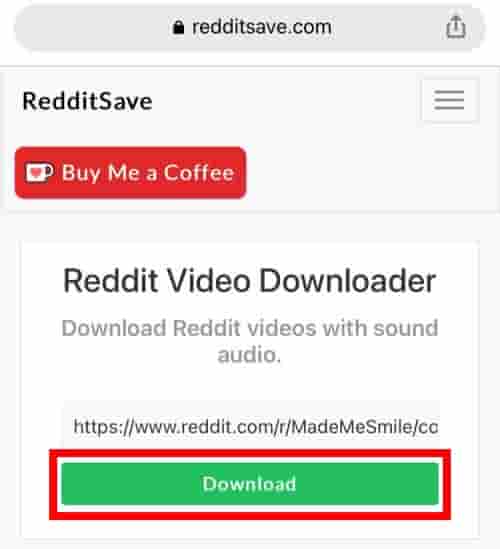 Tap On Green Download Option