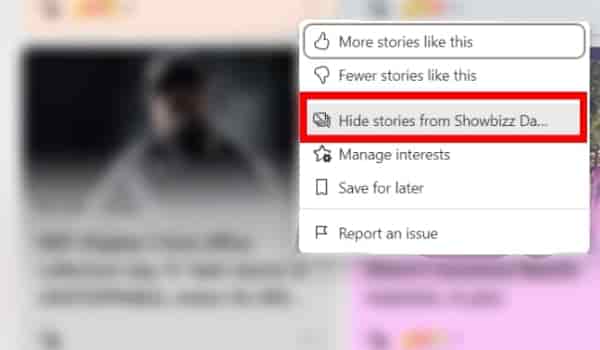 Hide Stories From Sources