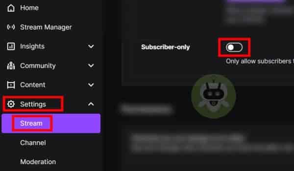 Toggle On Subscribers Only Option