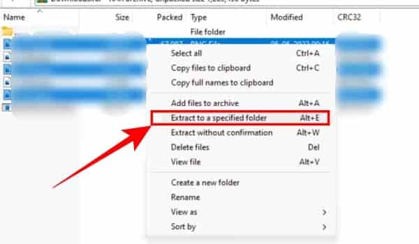 Extract To A Specified Folder