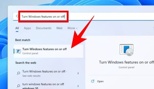 Turn Windows Features On Or Off