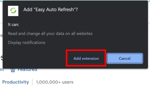 Click On Add Extension