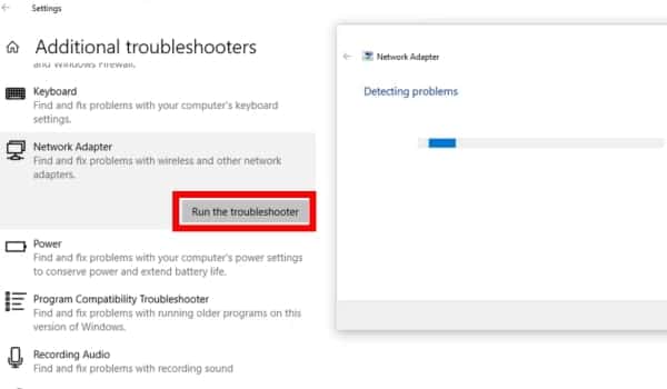 Click On Run The Troubleshooter