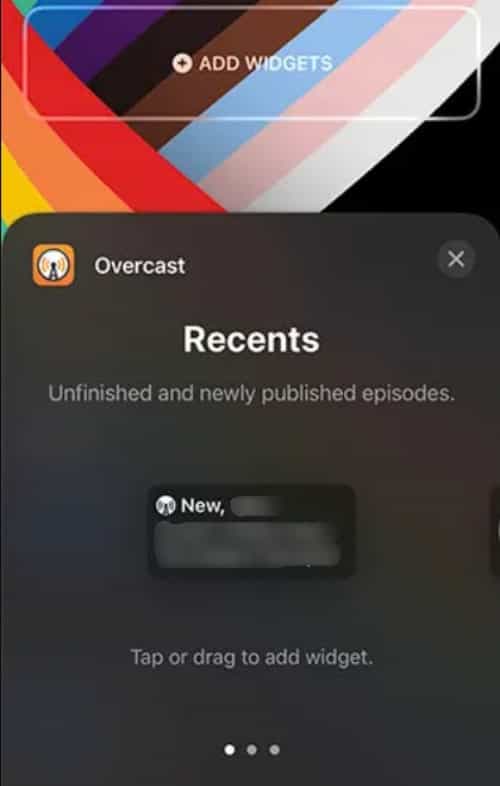 Overcast - Lock Screen Widgets