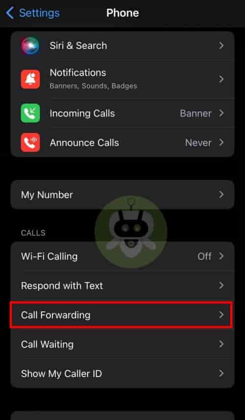 Tap On Call Forwarding