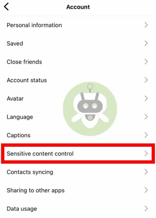 Tap On Sensitive Content Control