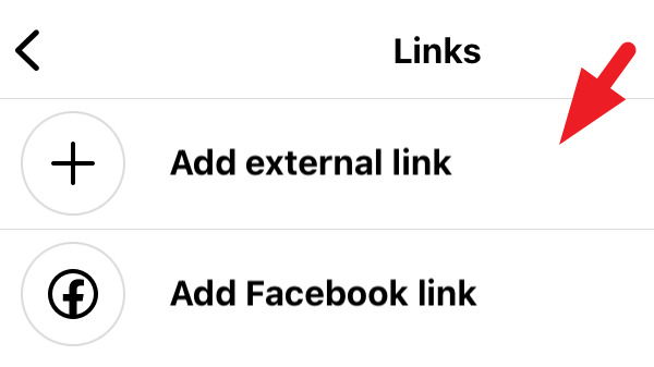 Add External Link - Instagram