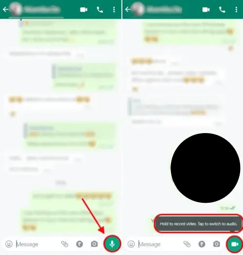 Switch To The Video Mode WhatsApp