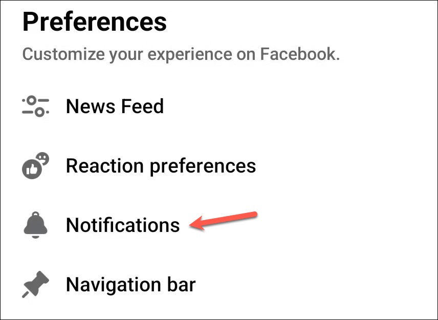 Access Notification settings - Android app
