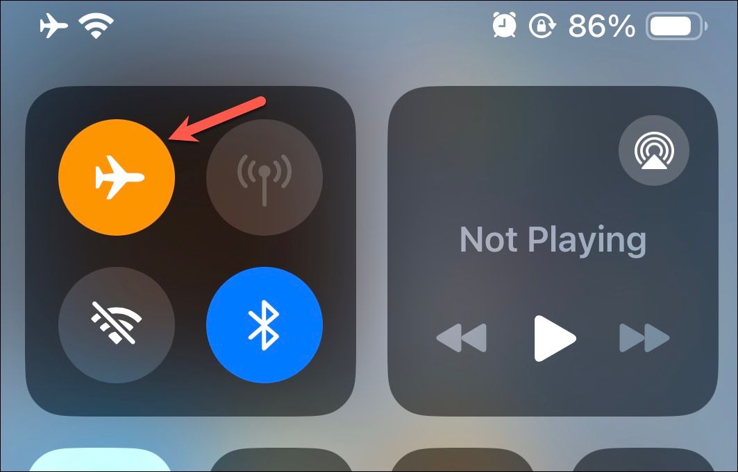 Disable Airplane mode iPhone