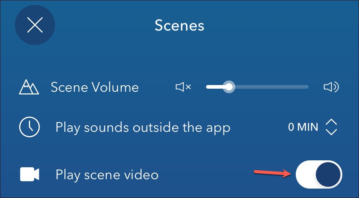 Enable Play Video Scene Toggle Calm