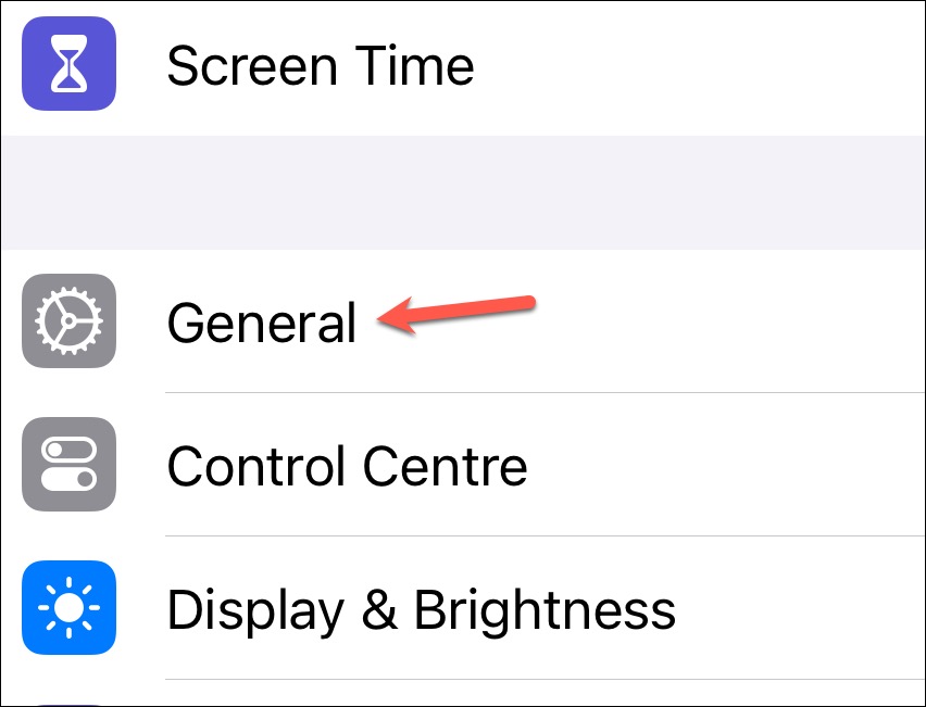 Go to General - iphone settings